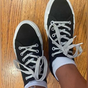 Black and white sneakers